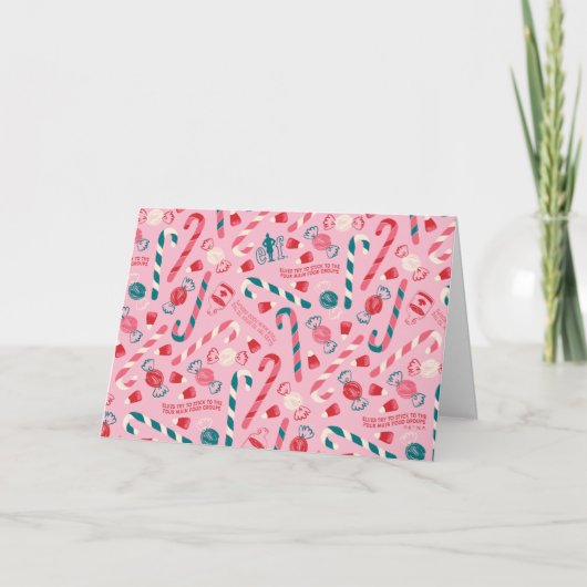 Elf Kerst Koffiebonen Patroon Feestdagen Kaart (Voorkant)