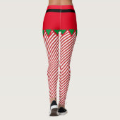 Elf Kerst Leuk Snoep Streep Voor Elfen Leggings (Achterkant)