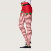 Elf Kerst Leuk Snoep Streep Voor Elfen Leggings (Links)