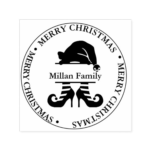 Elf kerst meisje thema  zelfinktende stempel (Design)