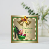Elf Kerstfeest met hoge hakken Kaart (Staand voorkant)
