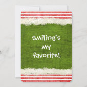 Elf kerstfeest thema rood/groen kaart (Achterkant)