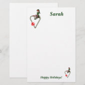 Elf kerstgepersonaliseerde briefpapier voor kantoo (Voorkant / Achterkant)