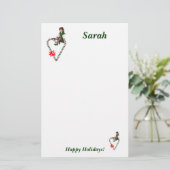 Elf kerstgepersonaliseerde briefpapier voor kantoo (Staand voorkant)