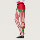 Elf Kerstman's kleine elfen schattige streep Leggings (Links)