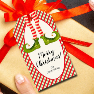 Elf Kerstmis Cadeaulabel