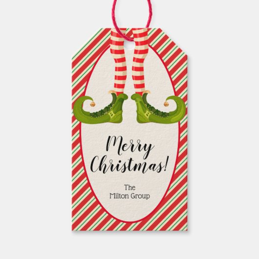 Elf Kerstmis Cadeaulabel (Voorkant)