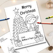 Elf Kerstmis Kleuren Feestdagenkaart