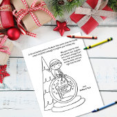 Elf Kerstmis Kleuren & Spel Activiteit Kaart