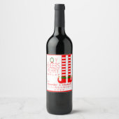 Elf Kerstmis Merlot Wijnfles Label Personaliseren Wijn Etiket (Voorkant)