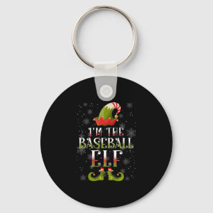 Elf Kerstmis met honkbal Sleutelhanger