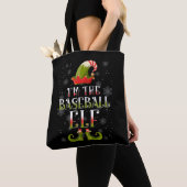 Elf Kerstmis met honkbal Tote Bag (Dichtbij)