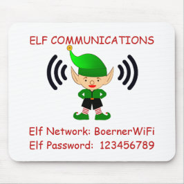 Elf Kerstmis - Wi-Fi Guest Computer Desk Room Muismat