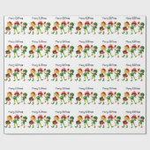 ELF kerstpatroonpapier Cadeaupapier (Vlak)