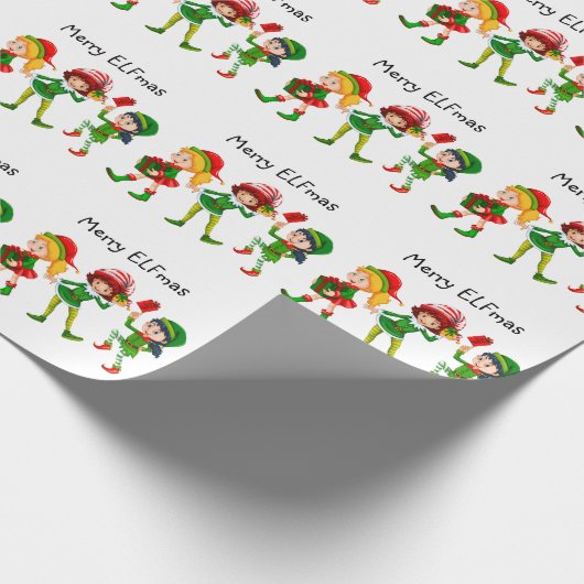 ELF kerstpatroonpapier Cadeaupapier (Hoek)