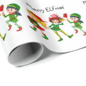ELF kerstpatroonpapier Cadeaupapier (Rol Hoek)