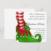 elf - kerstuitnodiging kaart (Voorkant / Achterkant)