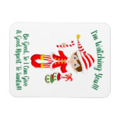 Elf kijken naar u Kerstmis koelkast magneet (Horizontaal)