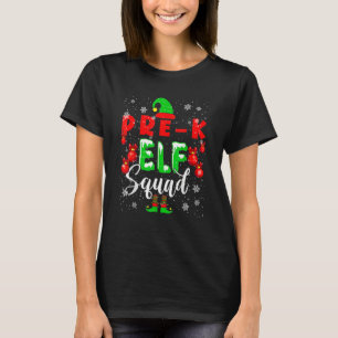 Elf Kinder lerarengroep prek Elf Squad Kerstmis T-shirt