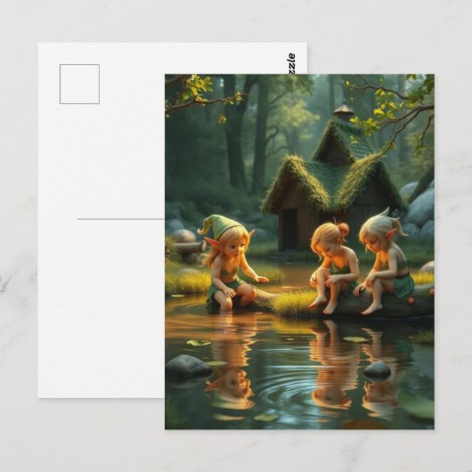 Elf kinderen briefkaart (Voorkant / Achterkant)