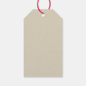 Elf Kinderen Rennen in de Sneeuw Aangepaste Tekst Cadeaulabel (Achterkant)