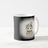 Elf Kitten Kerst Puntmuts Koffiemok (Voorkant rechts)