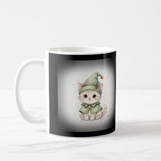 Elf Kitten Kerst Puntmuts Koffiemok (Links)
