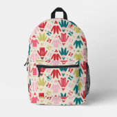 Elf kleurrijke jas en schoenen patroon bedrukte rugzak (Voorkant)