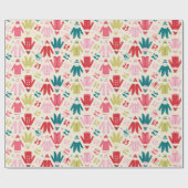 Elf kleurrijke jas en schoenen patroon cadeaupapier (Vlak)