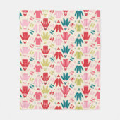 Elf kleurrijke jas en schoenen patroon fleece deken (Voorkant)