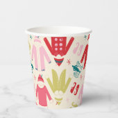 Elf kleurrijke jas en schoenen patroon papieren bekers (Voorkant)