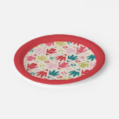 Elf kleurrijke jas en schoenen patroon papieren bordje (Gekanteld)