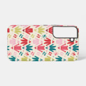 Elf kleurrijke jas en schoenen patroon samsung galaxy hoesje (Achterkant horizontaal)