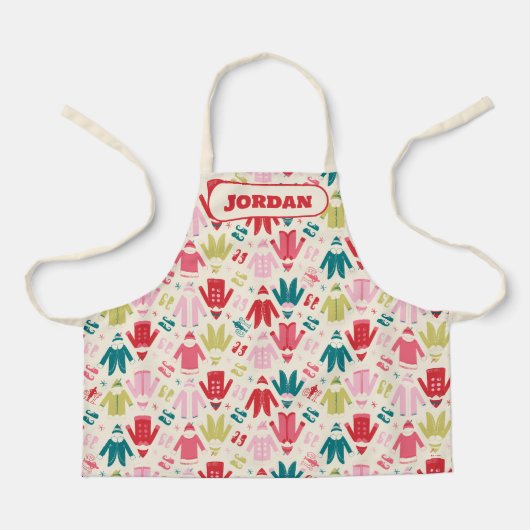 Elf kleurrijke jas en schoenen patroon schort (Voorkant)