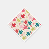 Elf kleurrijke jas en schoenen patroon servet (Hoek)