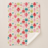 Elf kleurrijke jas en schoenen patroon sherpa deken (Voorkant)