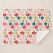 Elf kleurrijke jas en schoenen patroon sherpa deken (Voorkant (horizontaal))