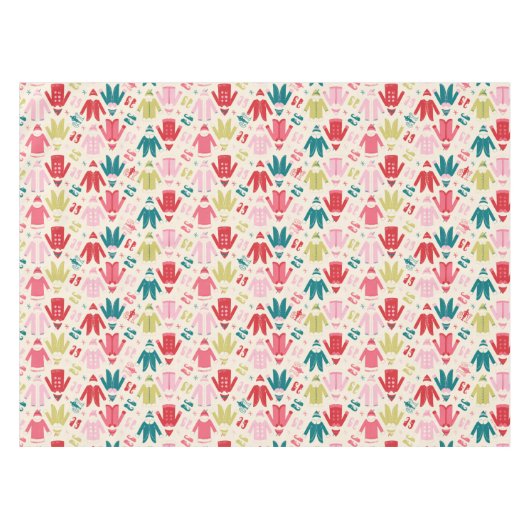 Elf kleurrijke jas en schoenen patroon tafelkleed (Voorkant (Horizontaal))