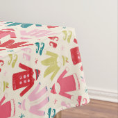 Elf kleurrijke jas en schoenen patroon tafelkleed (Voorbeeld)