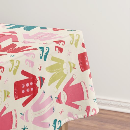 Elf kleurrijke jas en schoenen patroon tafelkleed (Voorbeeld)