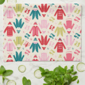 Elf kleurrijke jas en schoenen patroon theedoek (Gevouwen)