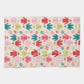 Elf kleurrijke jas en schoenen patroon theedoek (Horizontaal)