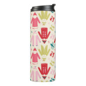 Elf kleurrijke jas en schoenen patroon thermosbeker (Gedraaid links)