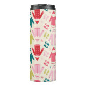 Elf kleurrijke jas en schoenen patroon thermosbeker (Achterkant)