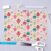 Elf kleurrijke jas en schoenen patroon tissuepapier (Craft)