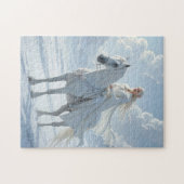 Elf Koningin op Majestueus Witte Paard Legpuzzel (Horizontaal)