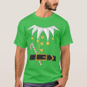 elf kostuum kerst t-shirt (Voorkant)