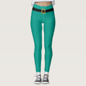 Elf Kostuum Kerstvakantie Groene Leggings (Voorkant)