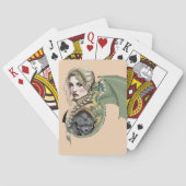 Elf Krijger Draak Fantasie Magisch Middeleeuws Per Pokerkaarten (Achterkant)