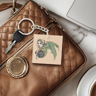 Elf Krijger Draak Fantasie Magisch Middeleeuws Per Sleutelhanger